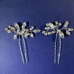 Vintage crystal hair pins